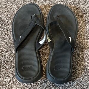 Nike Black Sandals with Logo